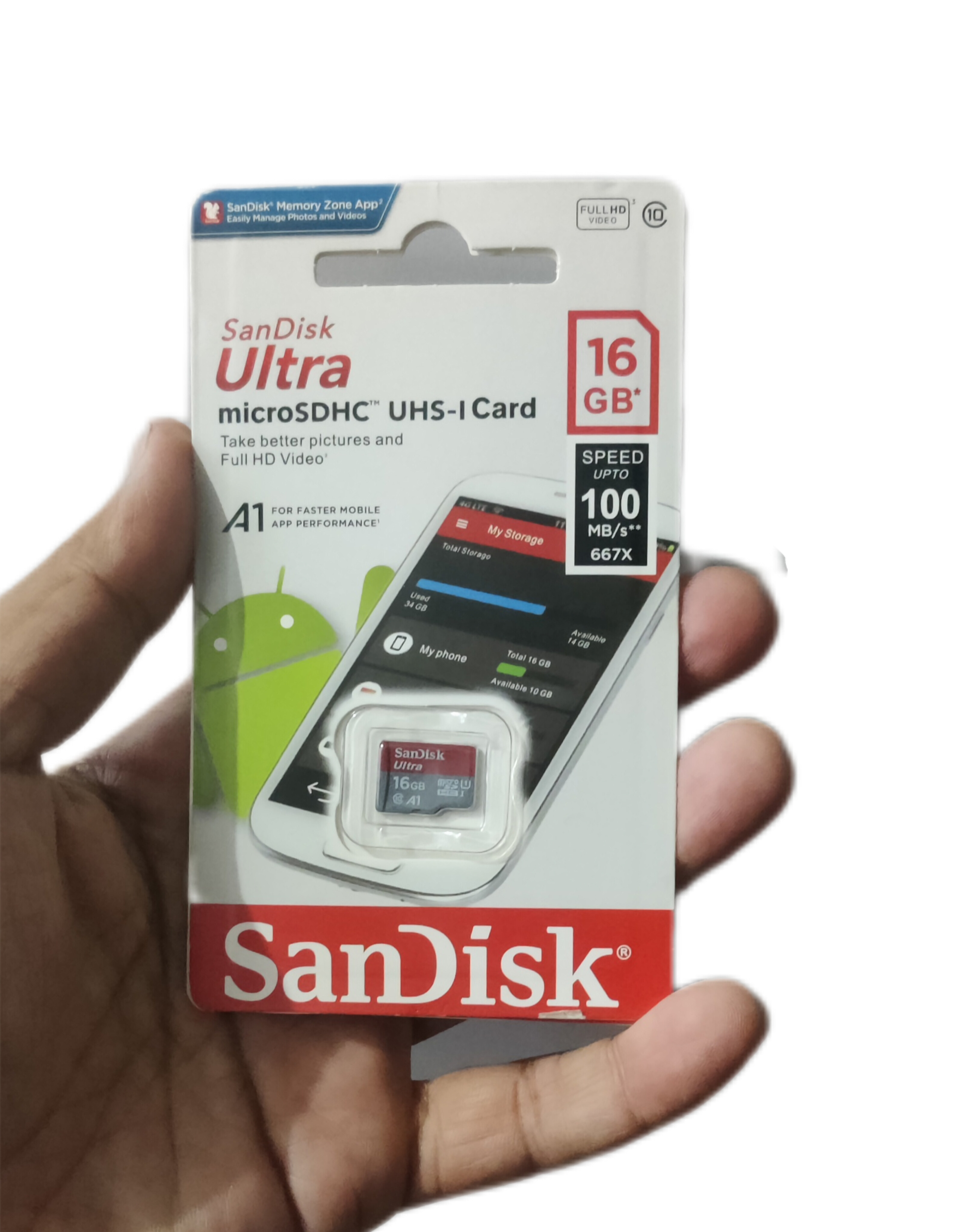 کارت حافظه میکرو اس دی سن دیسک مدل Ultra ظرفیت 16 گیگابایت –  Sandisk Micro SDHC 16 Gig  120MB