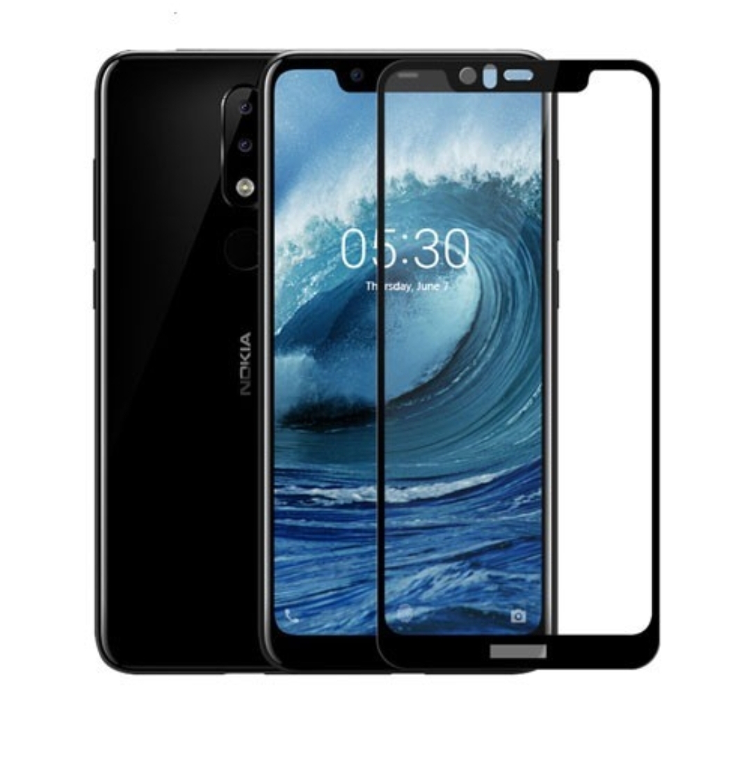 گلس تمام صفحه فول چسب نوکیا 5.1 پلاس (Nokia X5)
