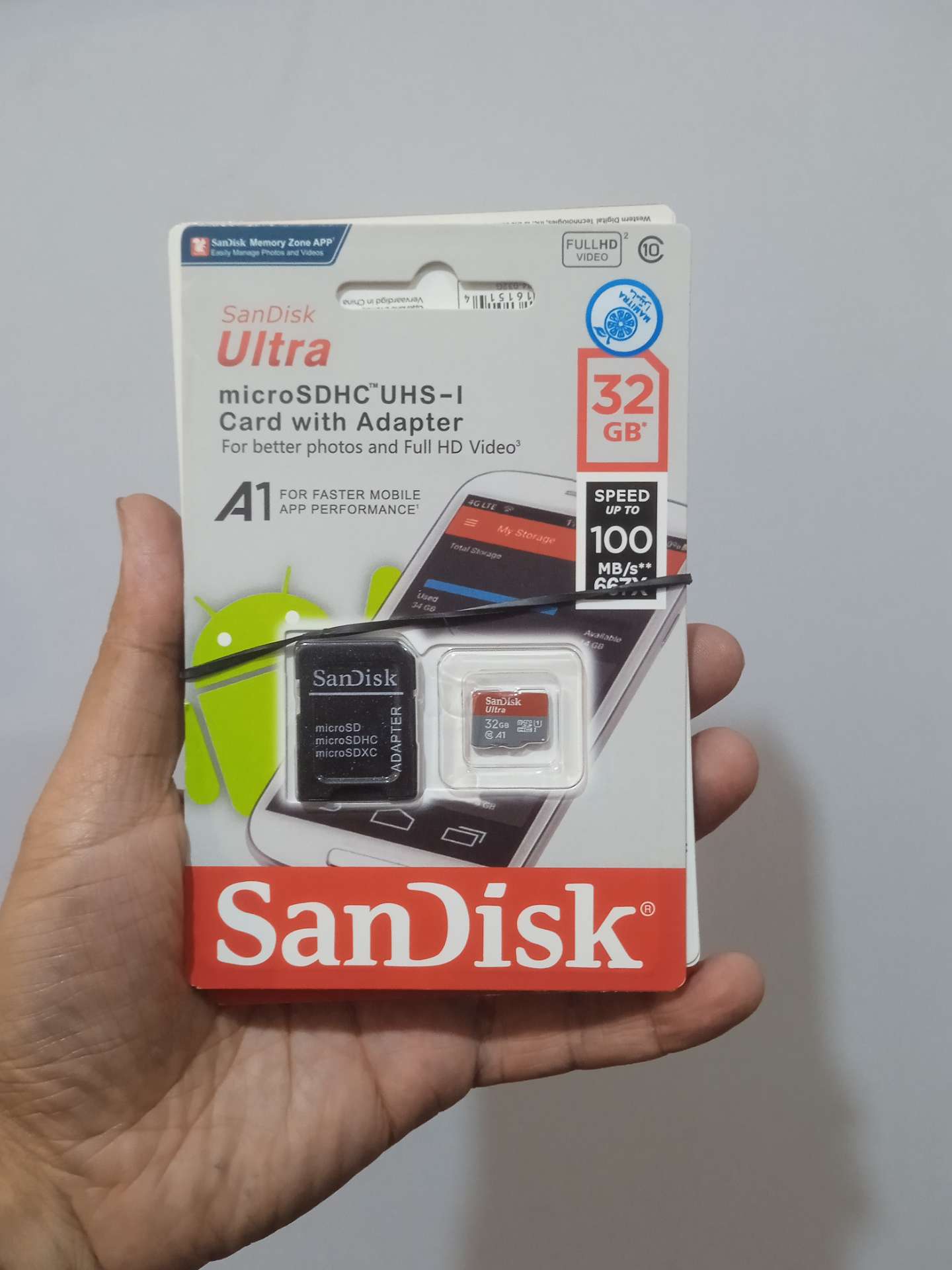 کارت حافظه(رم)  ۳۲گیگ سن دیسک  32GB  ا SanDisk Ultra 32G  100MB/s microSDHC