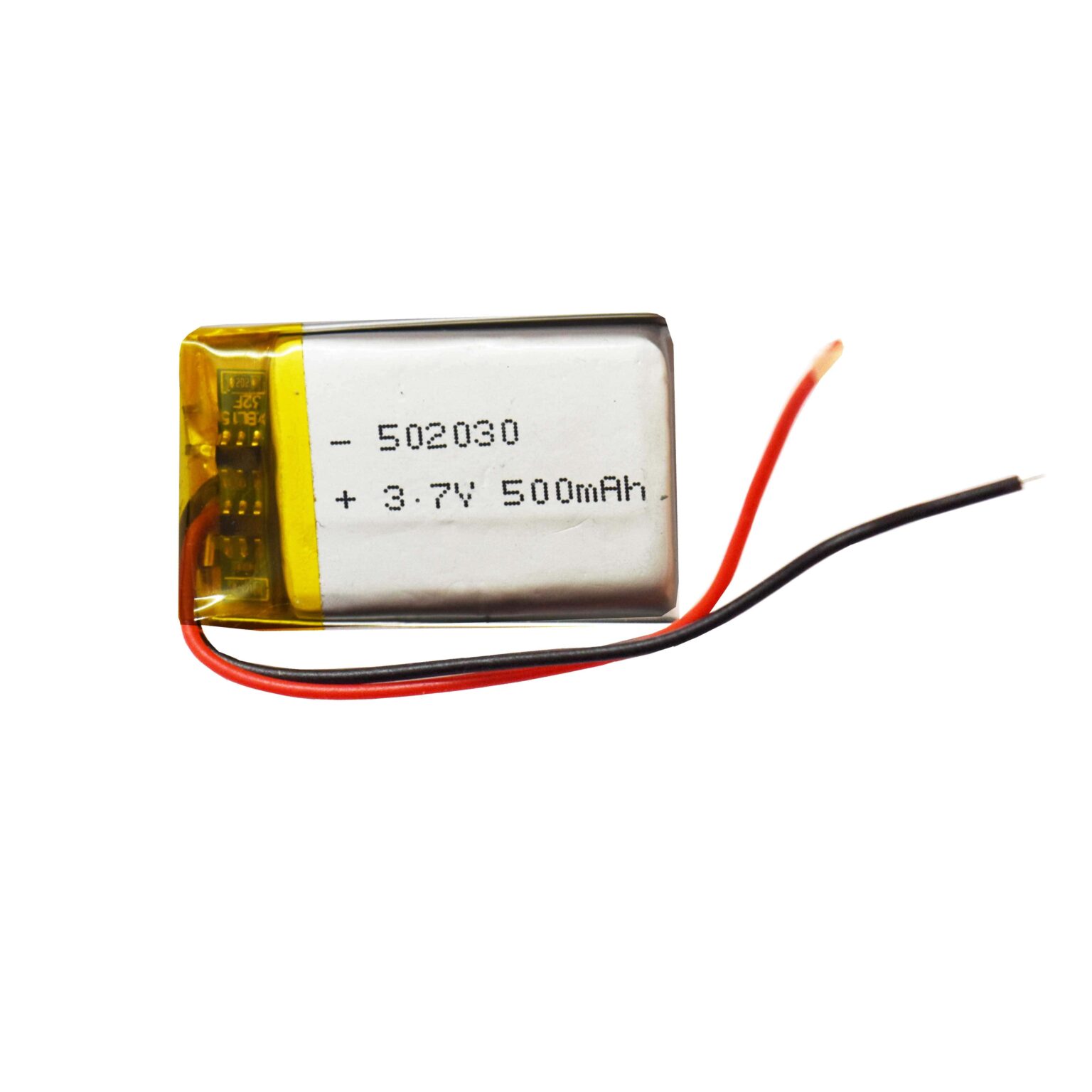 باتری لیتیوم پلیمر 3.7v ظرفیت 500mA استاندارد  502030