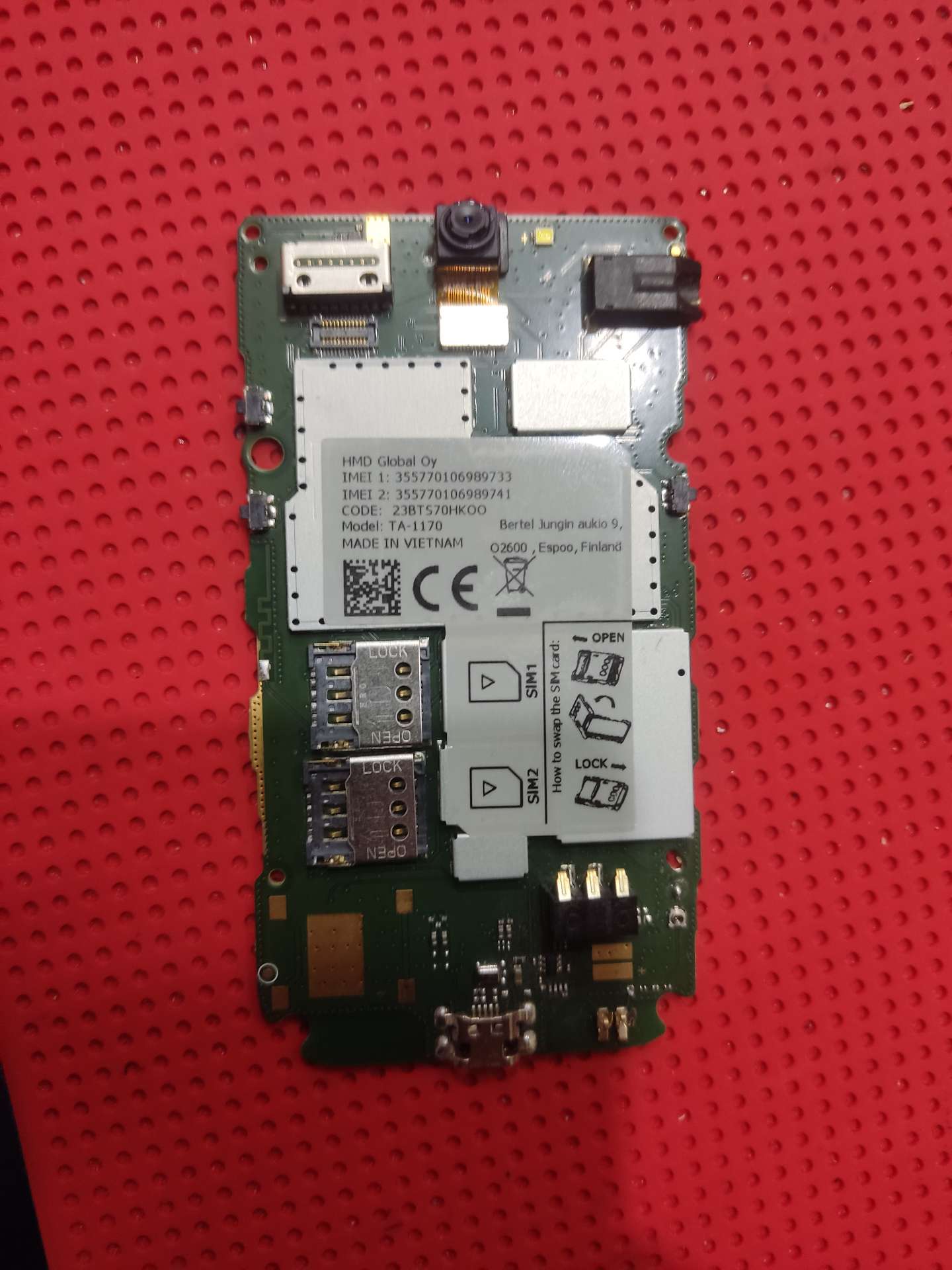 مادر برد گوشی  نوکیا NOKIA 2720 FLIP های کپی
