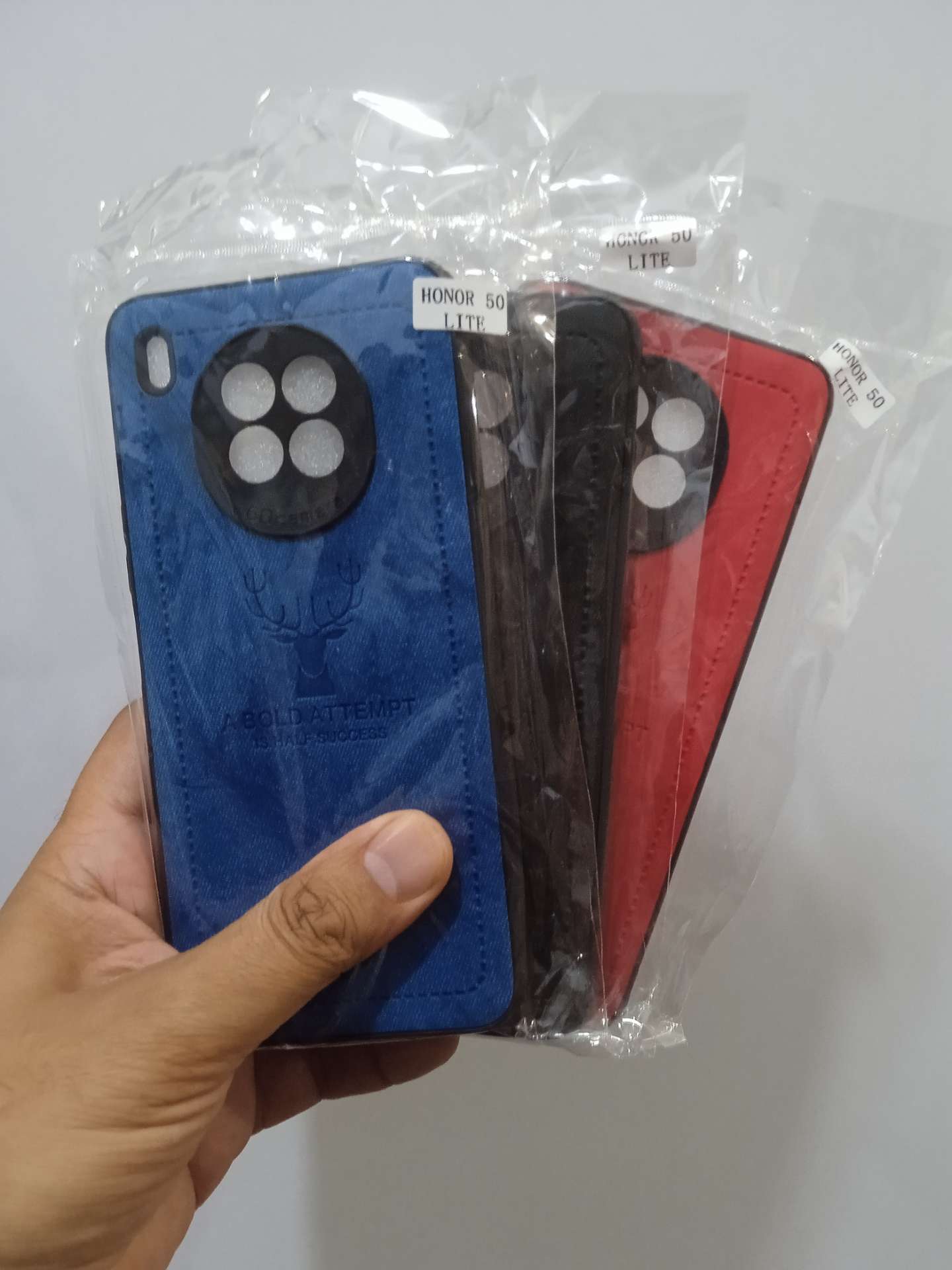 قاب گوشی Honor 50 Lite 0Huawei Nova 8i هوآوی چرمی پارچه ای طرح گوزن مدل DEER محافظ لنز دار