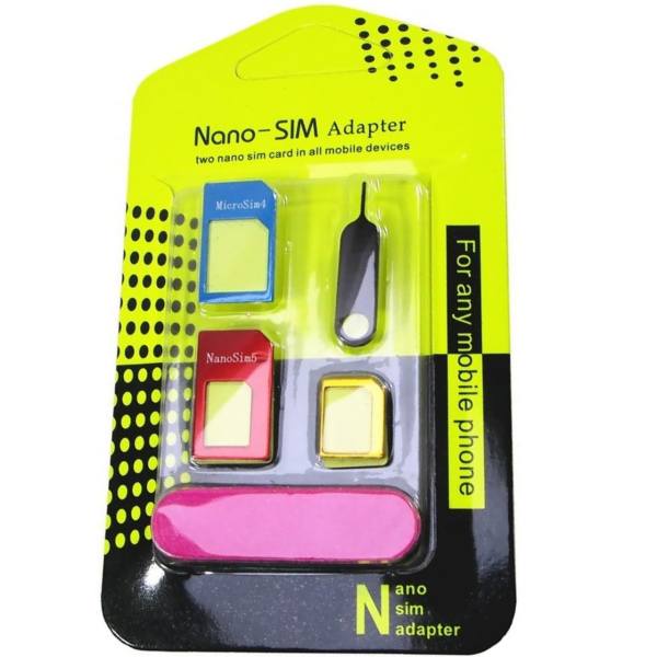 پک تبدیل سیم کارت  آهنی Nano sim adapter